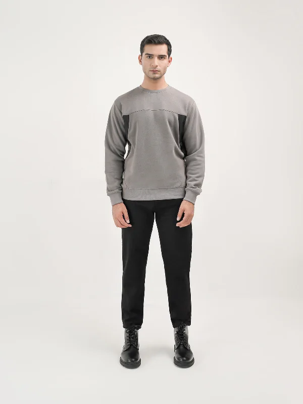 Wandering freely "MICOS" Casual Cut and Sew Sweatshirt