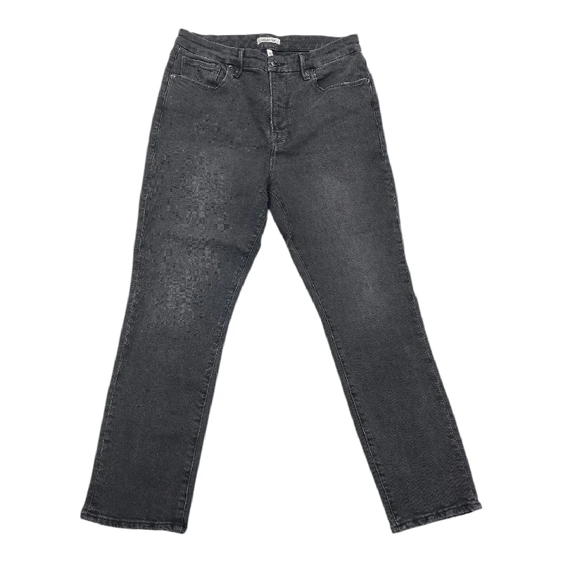 Light Dressing Jeans Straight By Good American In Black, Size: 14