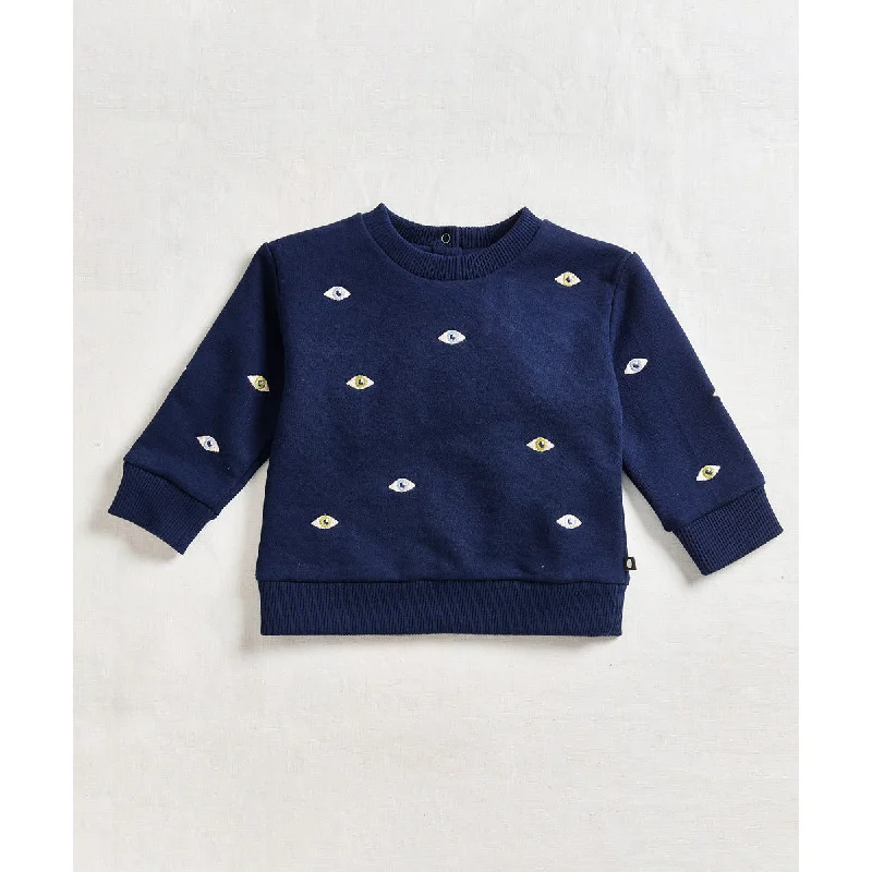 Outdoor Trend Oeuf Embroidered Sweatshirt Indigo