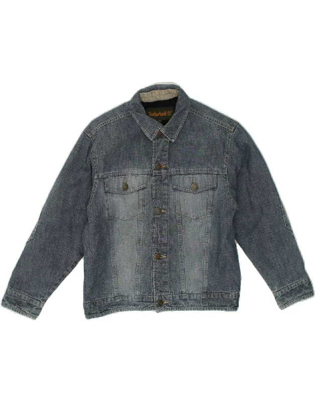 Cozy Footwear TIMBERLAND Boys Denim Jacket 7-8 Years Blue Cotton