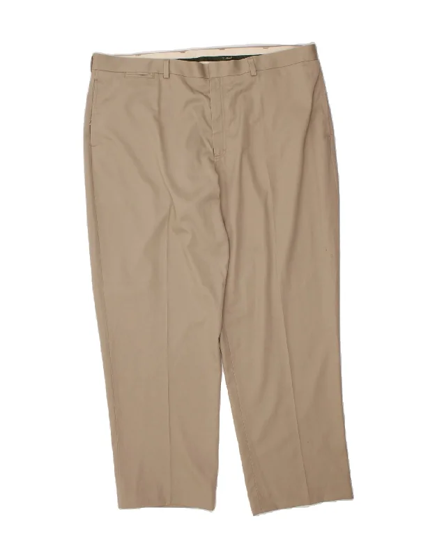 Fashion Pioneer L.L.BEAN Mens Natural Fit Slim Chino Trousers W44 L33 Beige Cotton