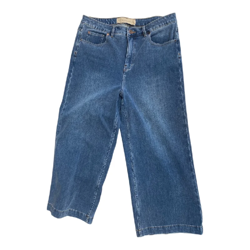 Dessert Matching Jeans Wide Leg By Soft Surroundings In Blue Denim, Size: 14