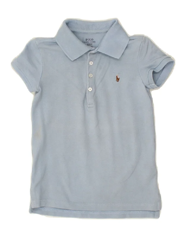 Effortless Style POLO RALPH LAUREN Boys Polo Shirt 5-6 Years Blue Cotton