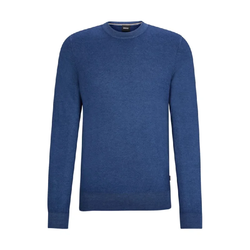 Comfy Layers Regular-fit sweater in 100% cashmere with ribbed cuffs