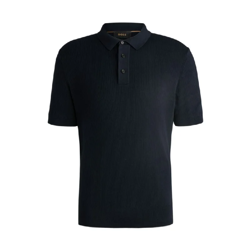 All-Day Outfits Regular-fit polo sweater in silk and cotton