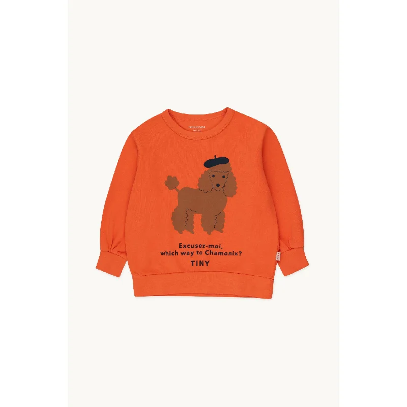 Carefree Style TINYCOTTONS Tiny Poodle Sweatshirt Summer Red