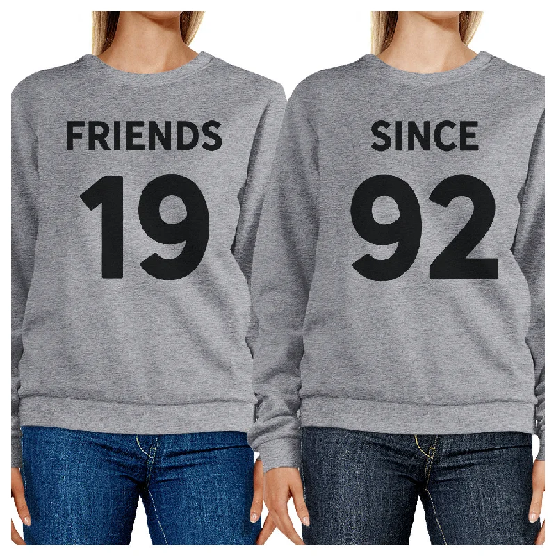 Spiritual Vitality Friends Since Custom Years BFF Matching Grey Sweatshirts