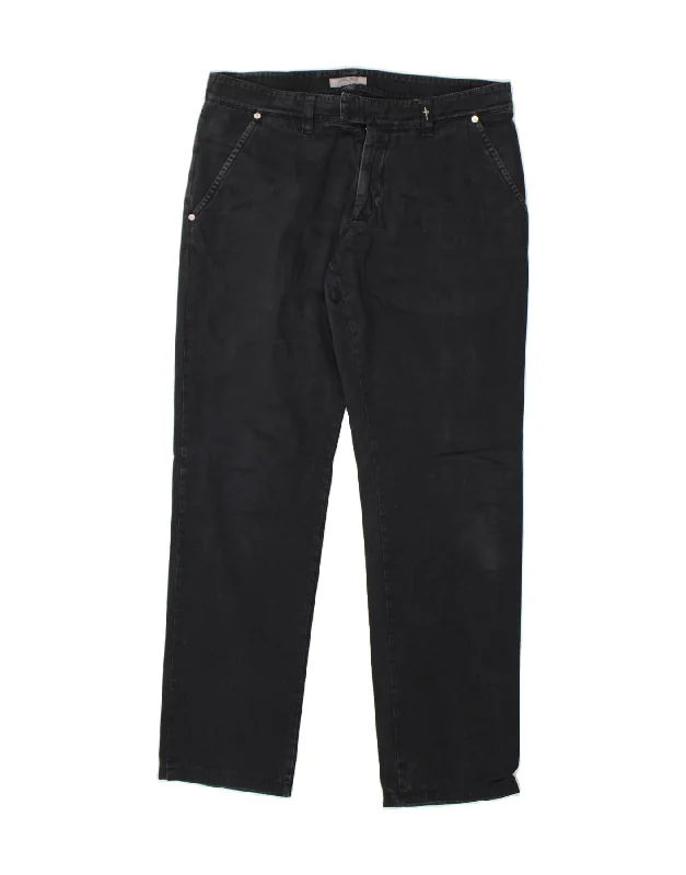 Fashionable Ease CESARE PACIOTTI Mens Straight Chino Trousers IT 50 Large W36 L33 Black Fashionable Ease CESARE PACIOTTI Mens Straight Chino Trousers IT 50 Large W36 L33 Black