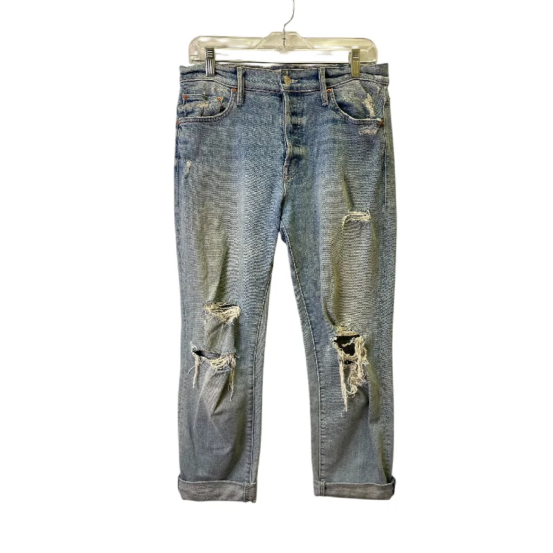 Economic Outlook Jeans Straight By Mother In Blue Denim, Size:4
