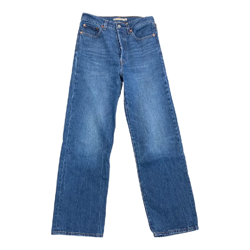 Fashion Must-have Jeans Straight By Levis In Blue Denim, Size: 4