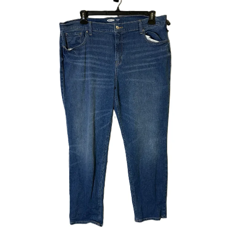 Light Fit Jeans Boyfriend By Old Navy In Blue Denim, Size: 16