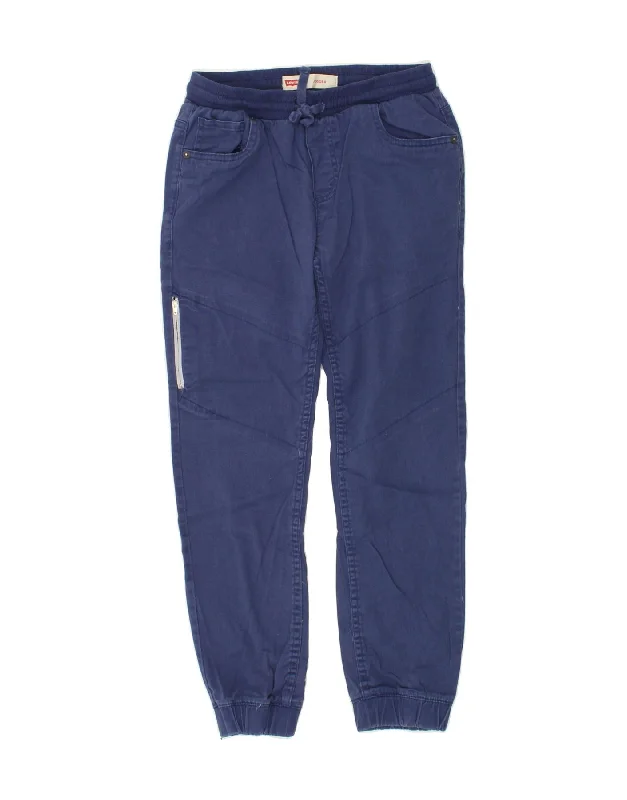 Exclusive Customization LEVI'S Boys Joggers Casual Trousers 12-13 Years Large W26 L26  Blue Cotton