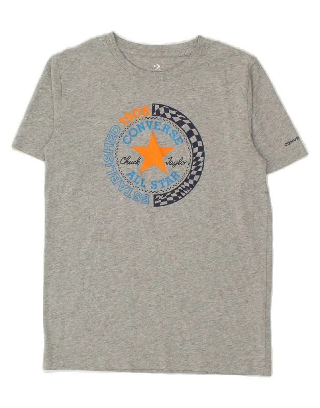Effortless Outfits CONVERSE Boys Graphic T-Shirt Top 12-13 Years Large  Grey Cotton