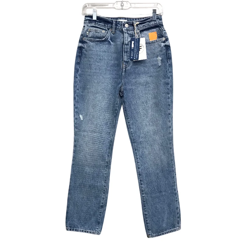 High-end Design Jeans Straight By Lovers & Friends In Blue Denim, Size:4