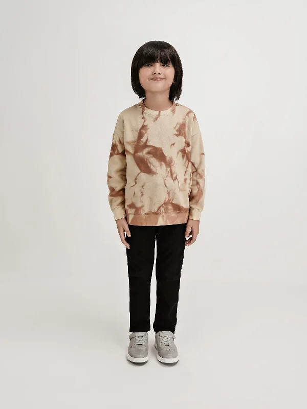 Trendy Layers "OPTIMUM" Graphic Crew Neck Sweatshirt