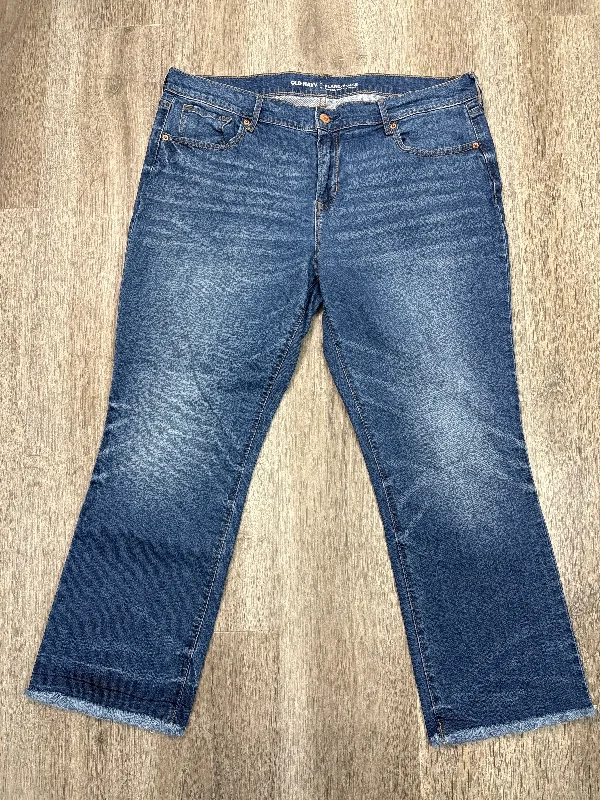 Fashionable Comfort Jeans Flared By Old Navy In Blue Denim, Size: 14