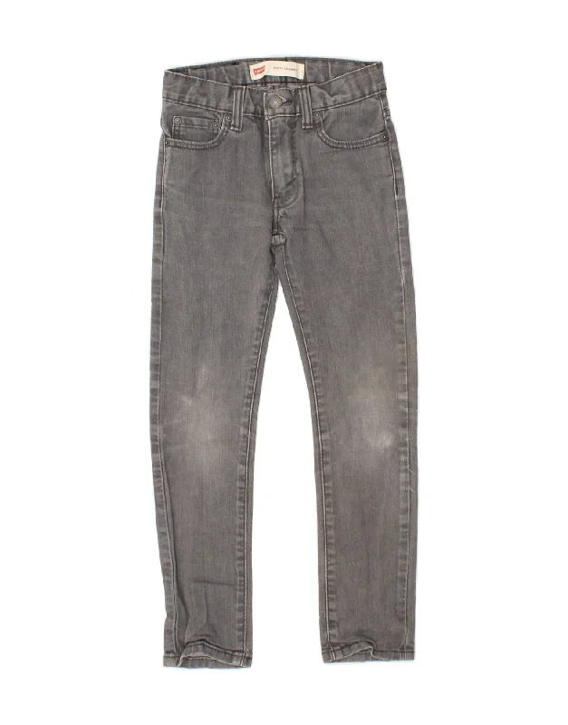 Fresh Wear LEVI'S Boys 510 Skinny Jeans 9-10 Years W25 L25  Grey Cotton