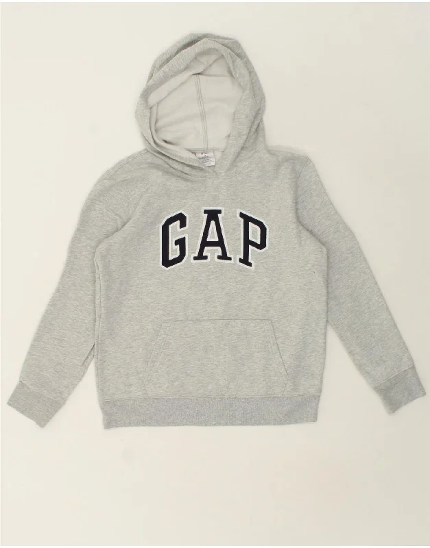 Elegant And Simple GAP Boys Graphic Hoodie Jumper 14-15 Years Small  Grey Cotton