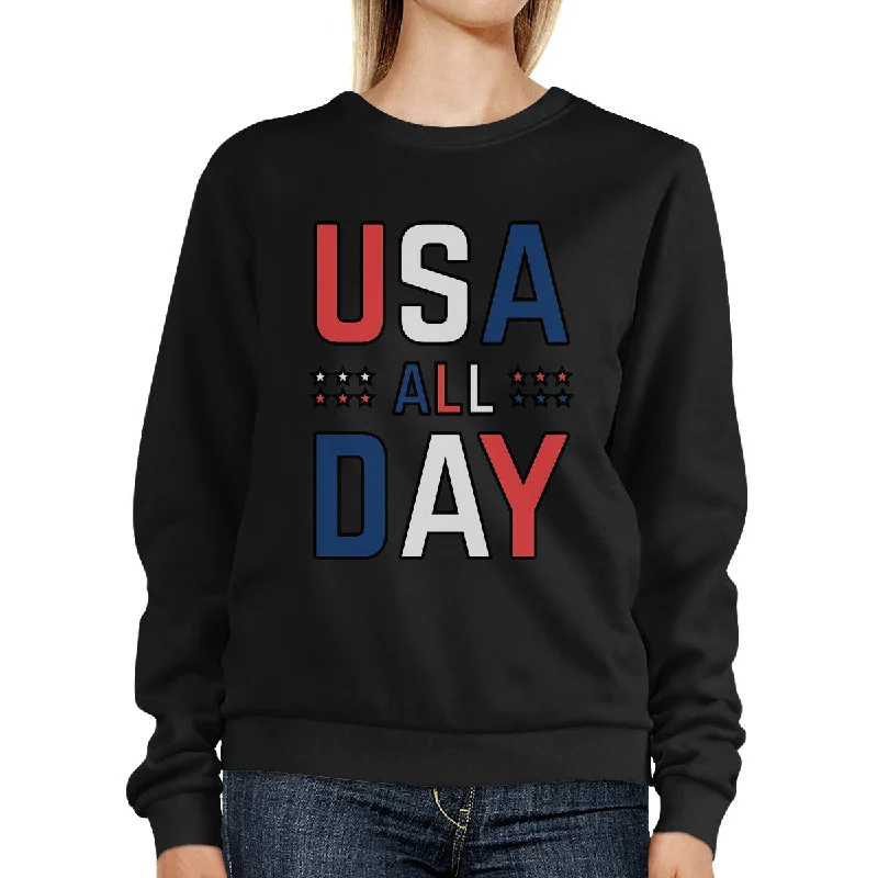 Refreshing Design USA All Day Cute Pullover Sweatshirt For 4th Of July Special Design