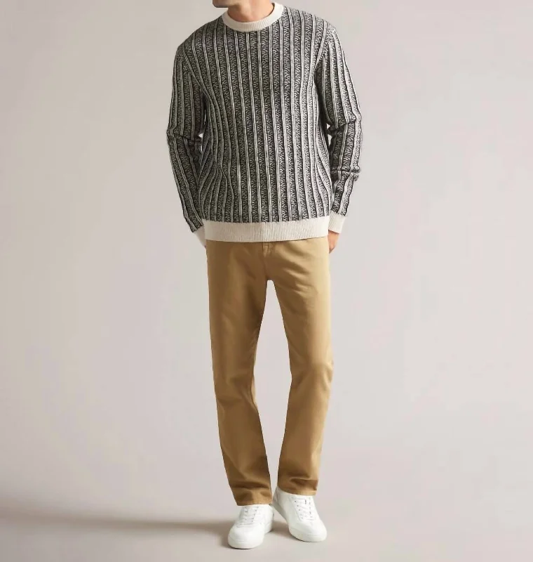 Casual And Casual Men's Buzzad Textured Pullover Sweater In Black White