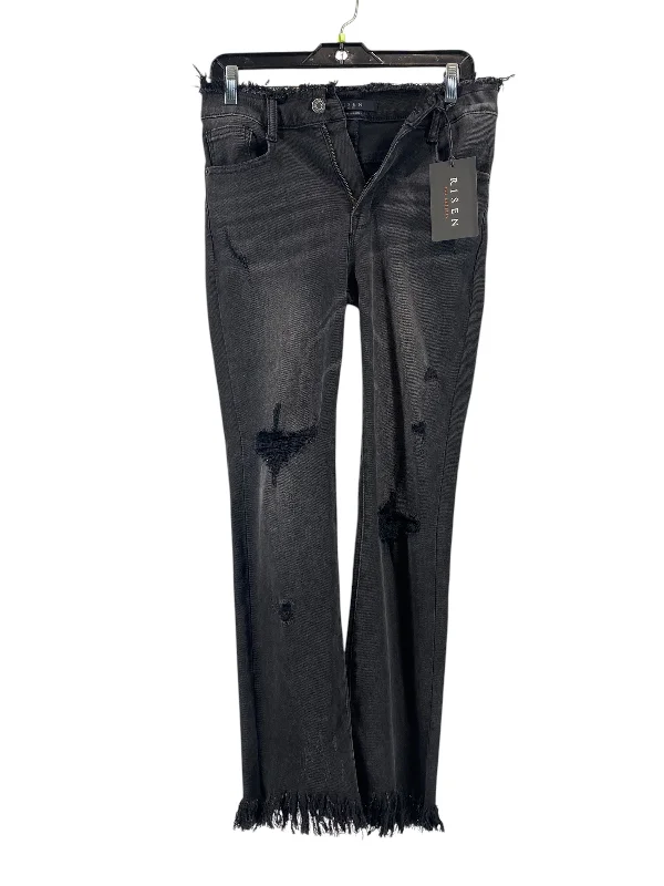 British Fashion Jeans Straight By Risen In Black, Size: 28
