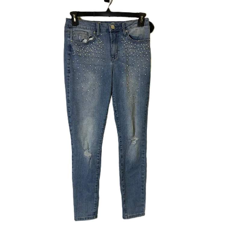 Versatile Comfort Jeans Skinny By Seven 7 In Blue Denim, Size: 8