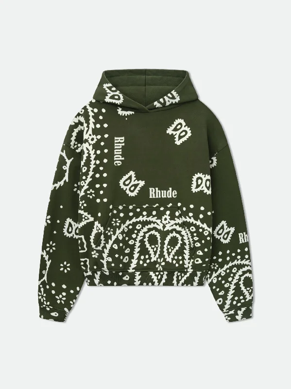 Fashionable And Versatile BANDANA PRINT HOODIE