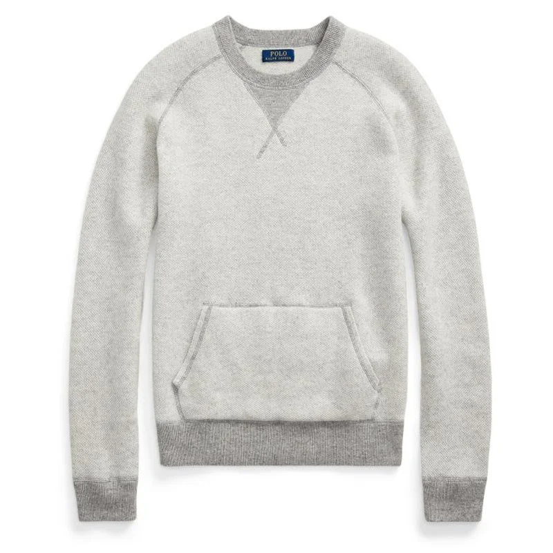 Elegant And Simple Polo Ralph Lauren Reversible Cashmere Sweater Grey Multi