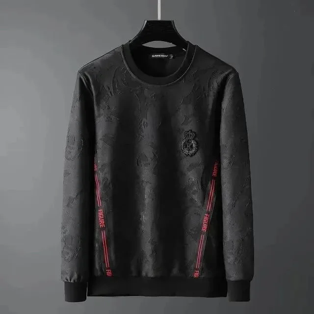 Casual Street Crown Print Men Sweatshirt