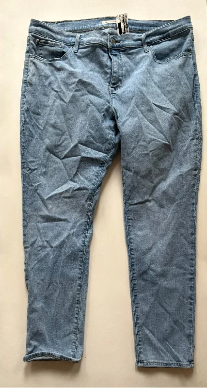 Basic Comfort Jeans Straight By Levis In Blue, Size: 18