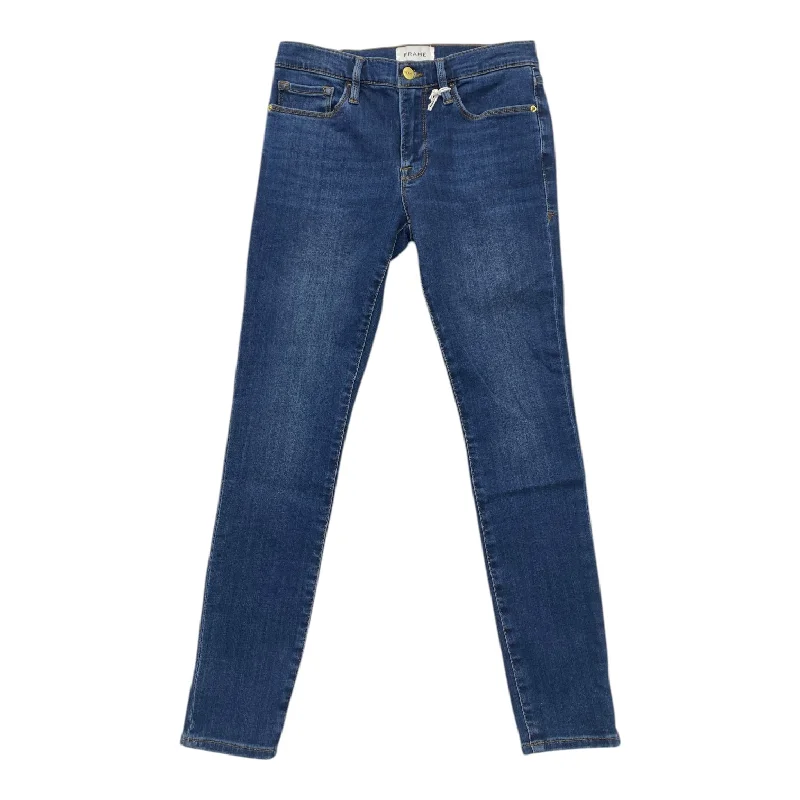 Noble And Elegant Jeans Skinny By Frame In Blue Denim, Size: 4