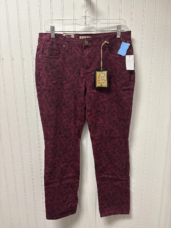 High-end Design Jeans Straight By Earl Jean In Red, Size: 8p