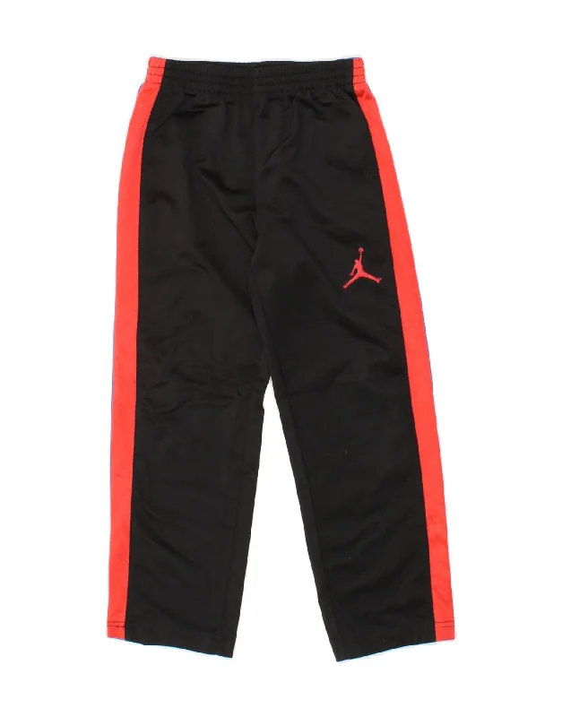 Leisure Sports JORDAN Boys Tracksuit Trousers 6-7 Years Large  Black Colourblock
