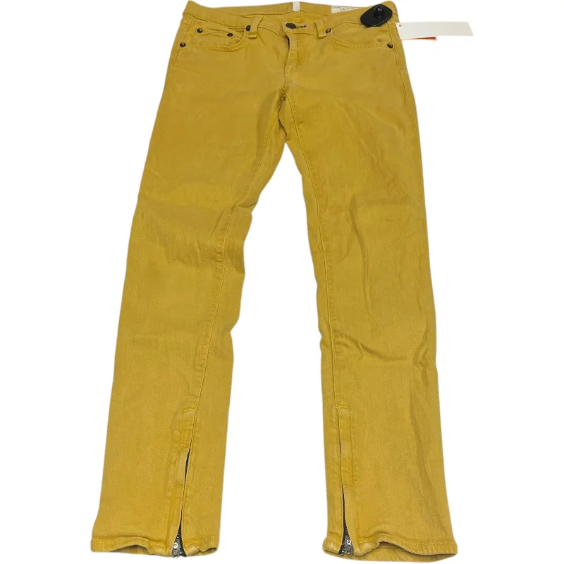Warm Chic Outfits Jeans Cropped By Rag & Bones Jeans In Yellow Denim, Size: 2