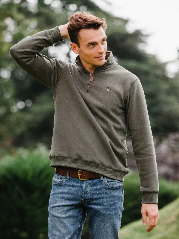 Cool Style Tuckenhay Unisex Quarter Zip - Khaki