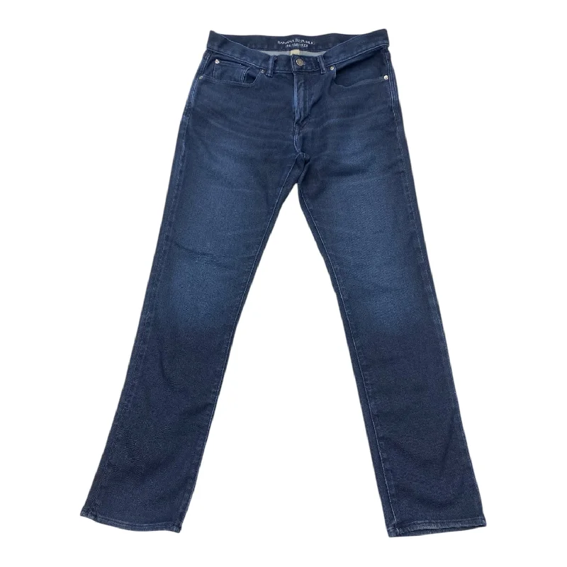 Cozy Lounge Wear Jeans Skinny By Banana Republic In Blue Denim, Size: 12