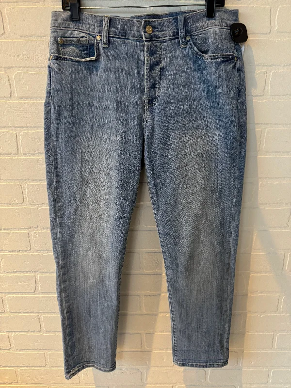High-end Wear Jeans Straight By 7 For All Mankind In Blue Denim, Size: 10