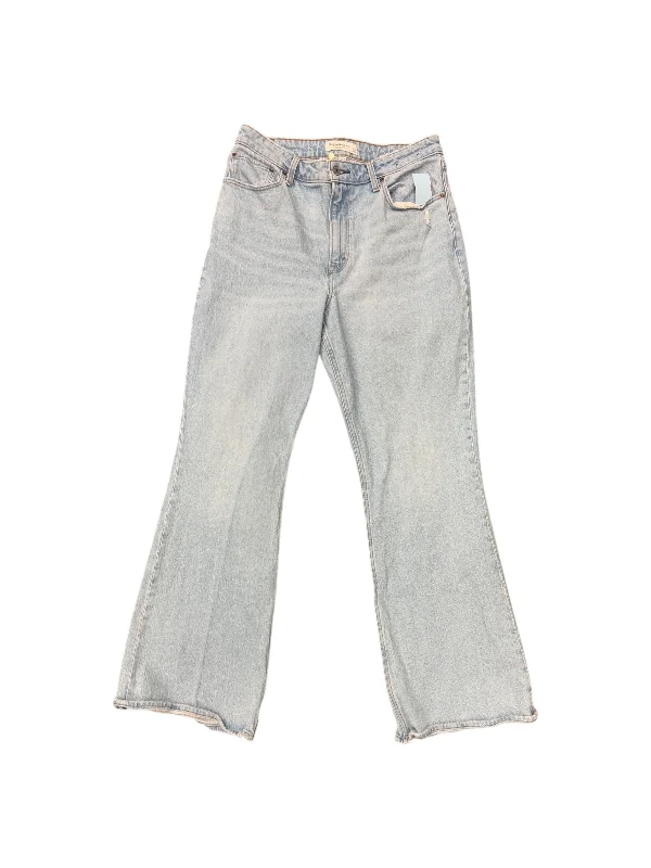 New Products Jeans Straight By Abercrombie And Fitch In Blue Denim, Size: 12