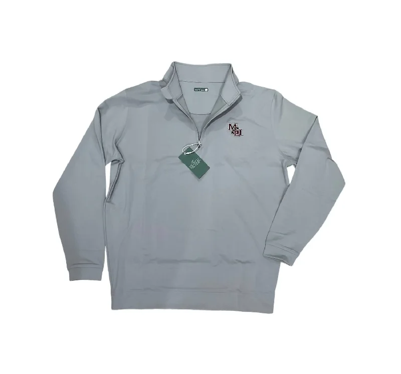 Summer Comfort Men's Msu Venture Quarter Zip Top In Alloy