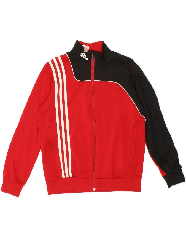 Fashion Selection ADIDAS Boys Tracksuit Top Jacket 11-12 Years Red Colourblock Polyester Fashion Selection ADIDAS Boys Tracksuit Top Jacket 11-12 Years Red Colourblock Polyester