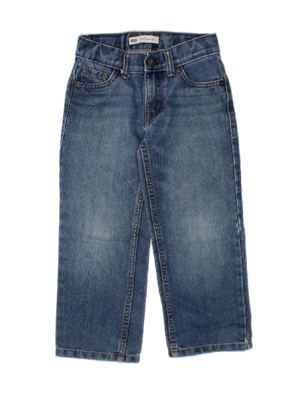 Warm Chic LEVI'S Boys 505 Regular Straight Jeans 4-5 Years W22 L17  Blue Cotton