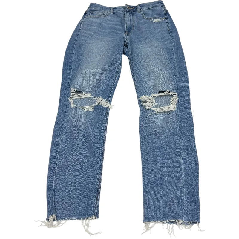 Cozy Lifestyle Jeans Straight By American Eagle In Blue Denim, Size: 0