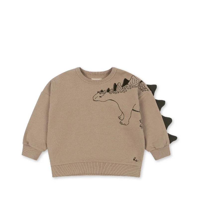 Romantic And Fresh Konges Sløjd Lou Animal Spike Dino GOTS Oxford Tan