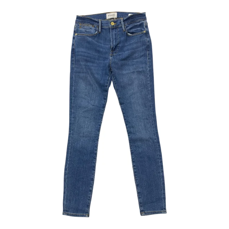 Fashion Classic Jeans Skinny By Frame In Blue Denim, Size: 4