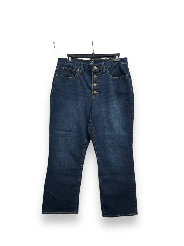 European And American Style Jeans Straight By J. Crew In Blue Denim, Size: 10
