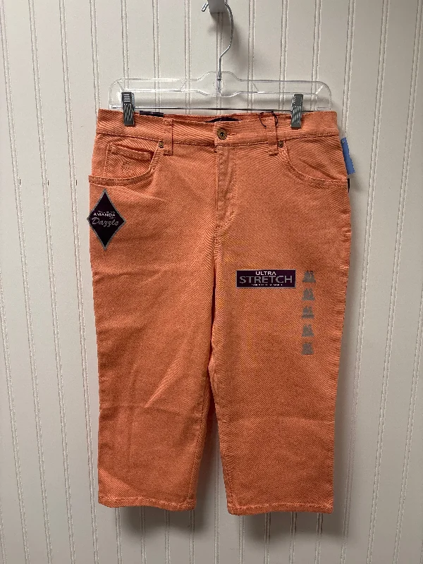 Thin Design Jeans Cropped By Gloria Vanderbilt In Pink, Size: 8p