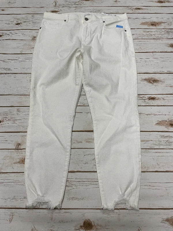 Comfy Dress Jeans Skinny By Loft In White Denim, Size: 14