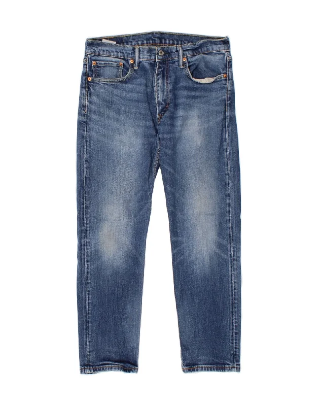 Celebrity Style LEVI'S Mens 502 Slim Jeans W33 L27 Navy Blue Cotton