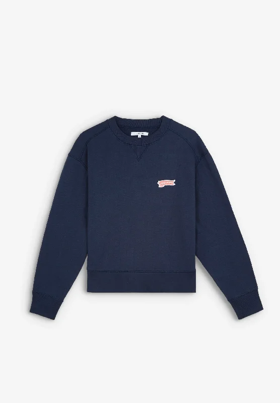 Fashion Design WAFFLE PATCH SWEATER