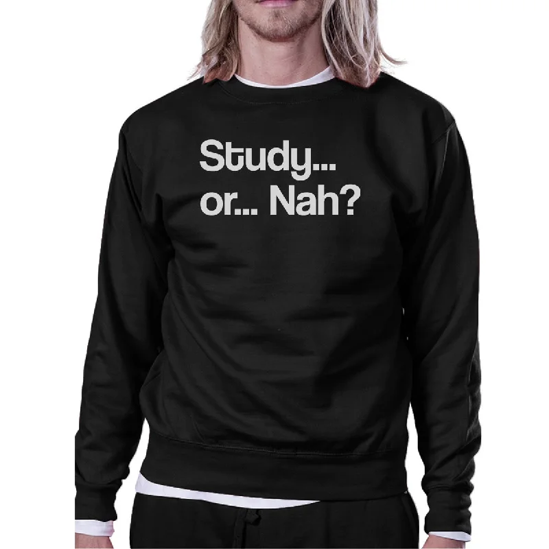 Versatile Items Study Or Nah Black Sweatshirt